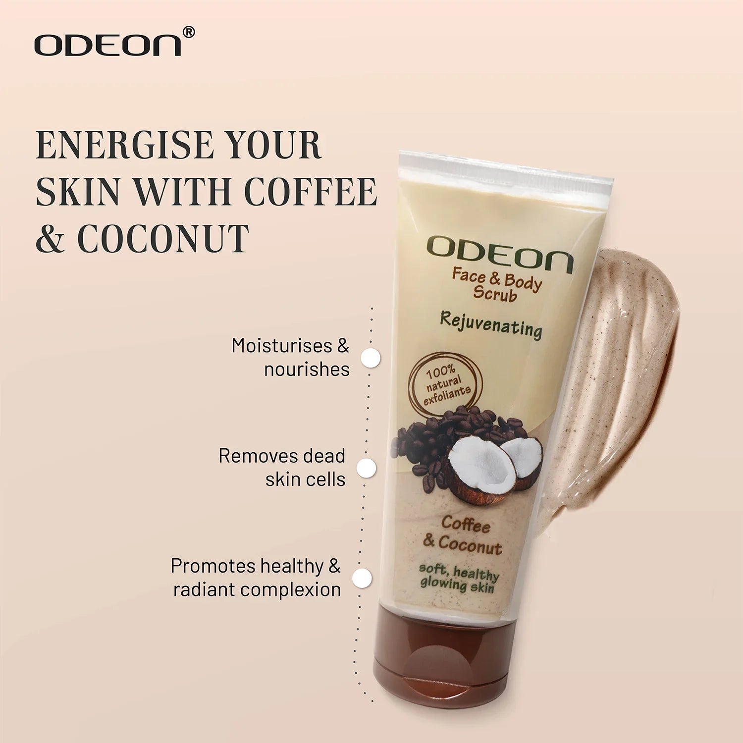 Coffee & Coconut Face Scrub - Odeon