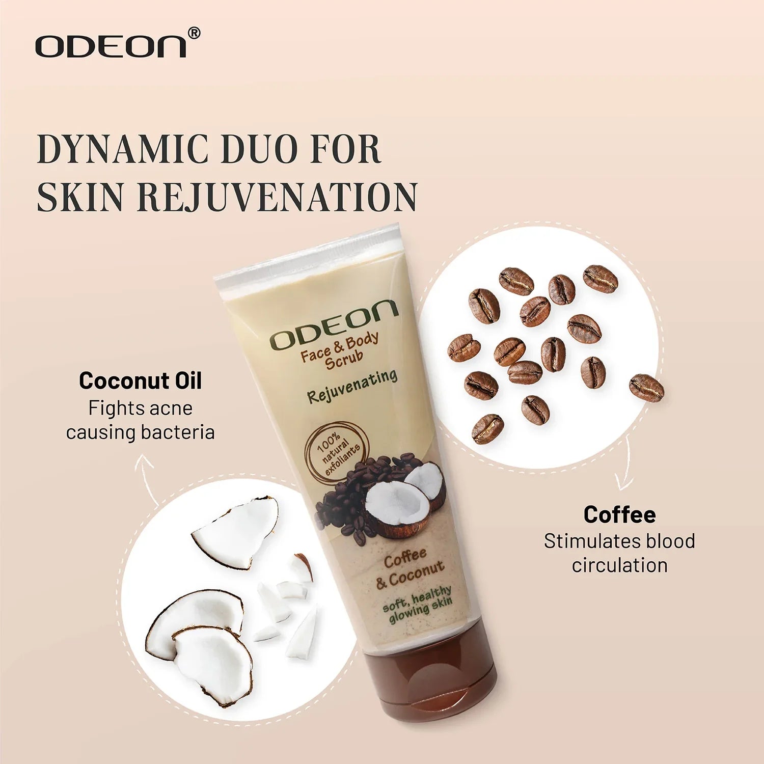 Coffee & Coconut Face Scrub - Odeon