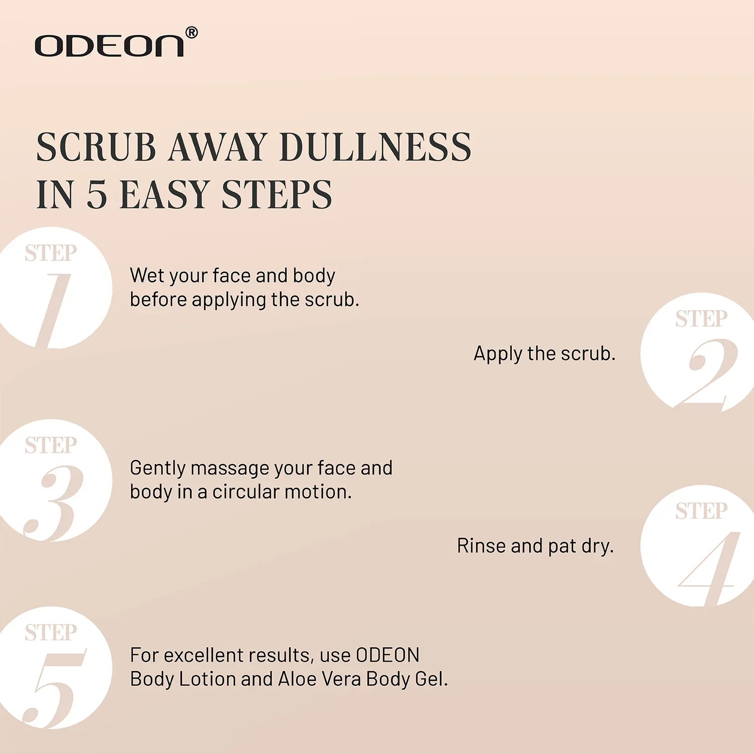 Apricot & Almond Body Scrub for Detan & Smooth Skin - Odeon