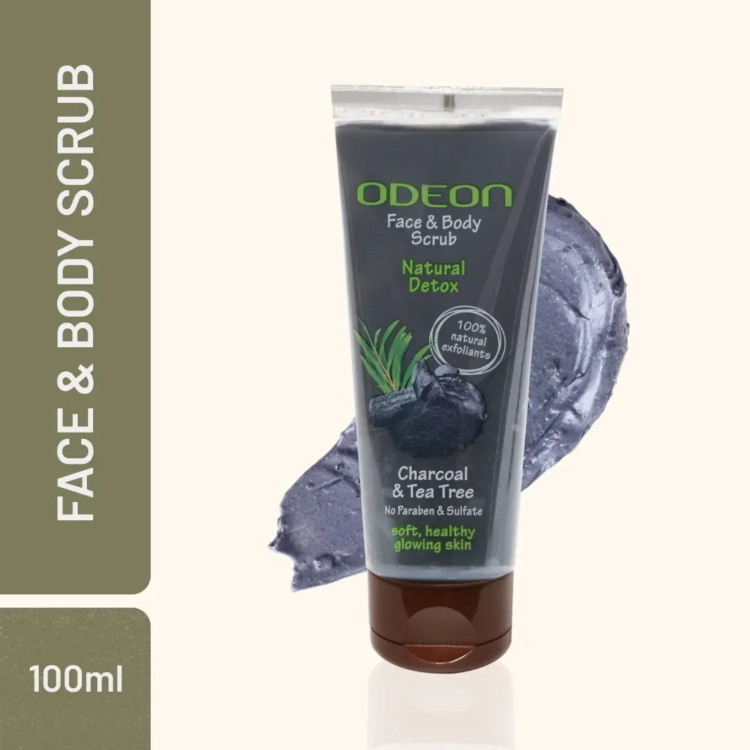 Charcoal & Tea Tree Face Scrub - Odeon