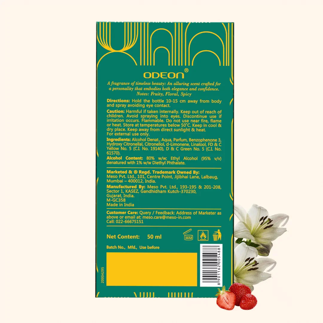 Jewel Eau de Parfum for Women | Long-Lasting Fruity & Floral Fragrance - Odeon