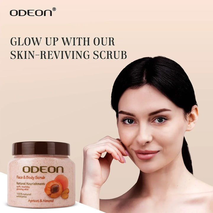 Apricot & Almond Body Scrub for Detan & Smooth Skin - Odeon