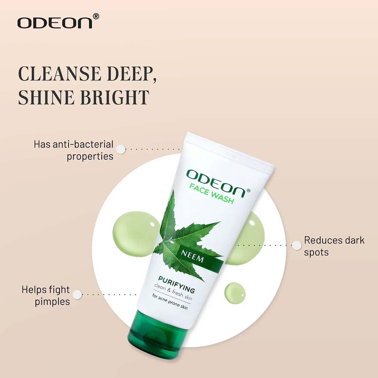 Neem Face Wash for Anti-Acne & Oil Control - Odeon