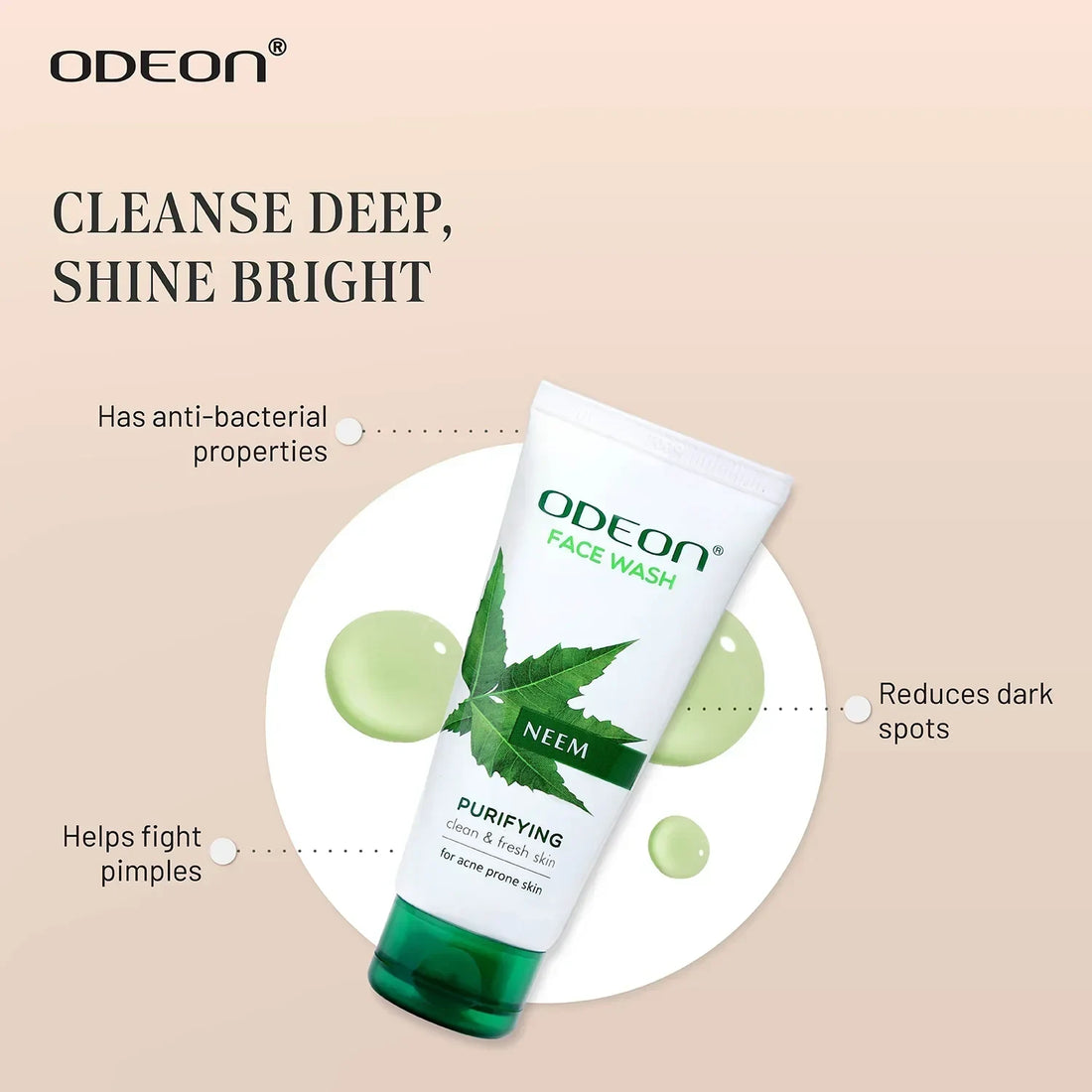 Neem Face Wash for Anti-Acne & Oil Control - Odeon