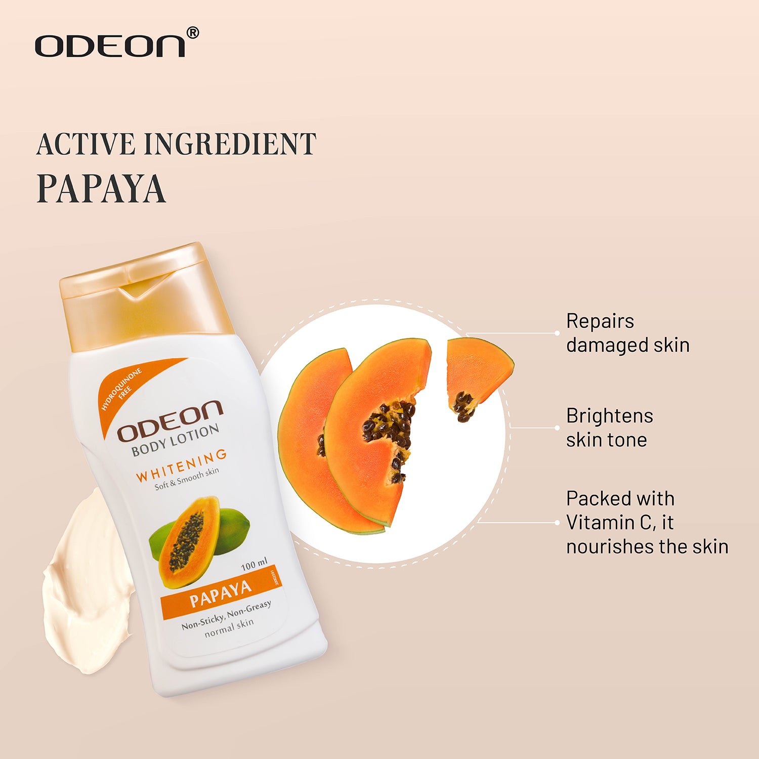Papaya Body Lotion with Active Ingredient Papaya