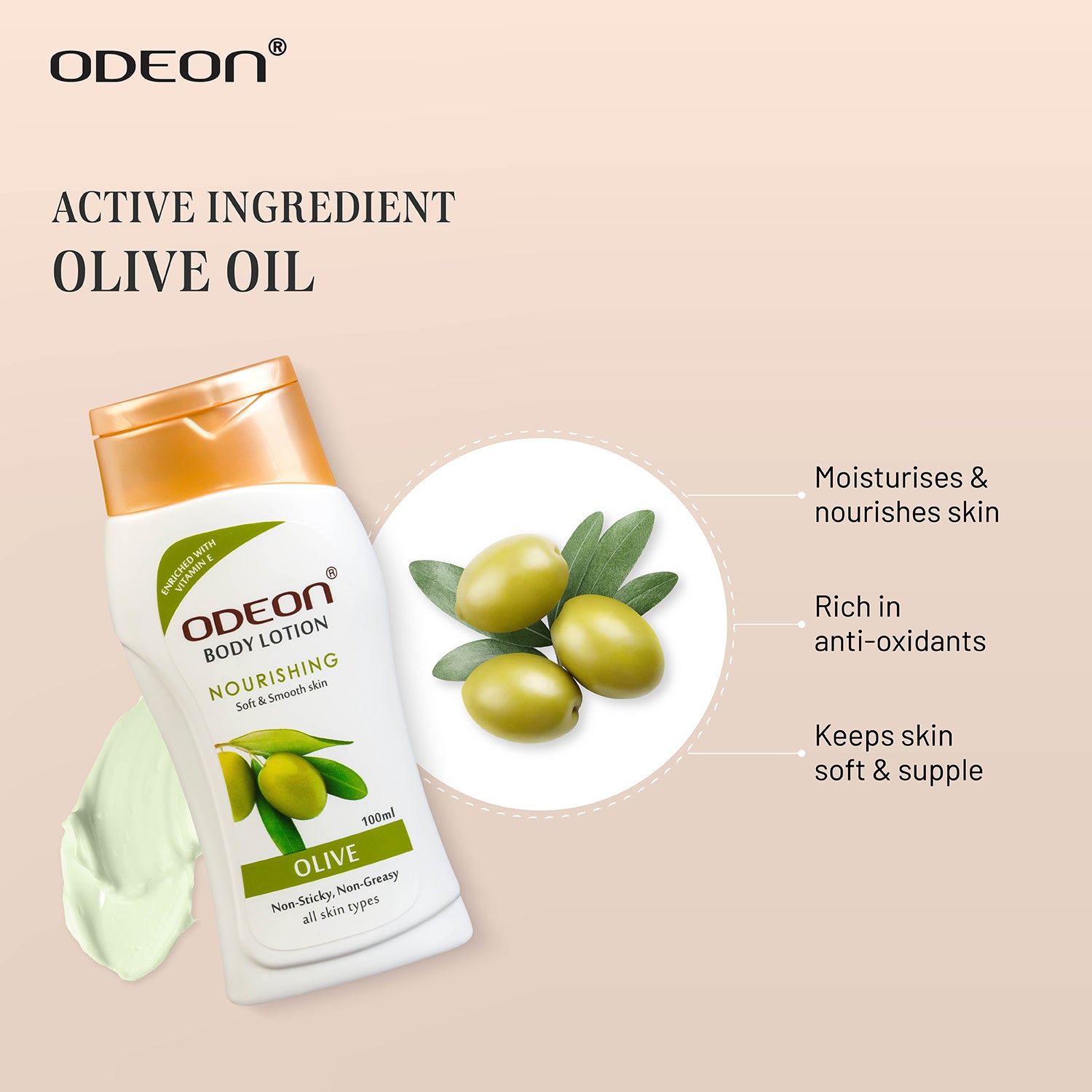 Olive Body Lotion with Active Ingredient Olive Oil