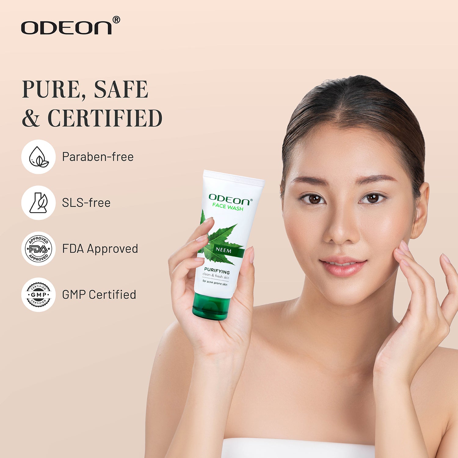 Best Neem Face Wash is Pure, Safe, Paraben-free, SLS-free, FDA Approved, GMP Certified