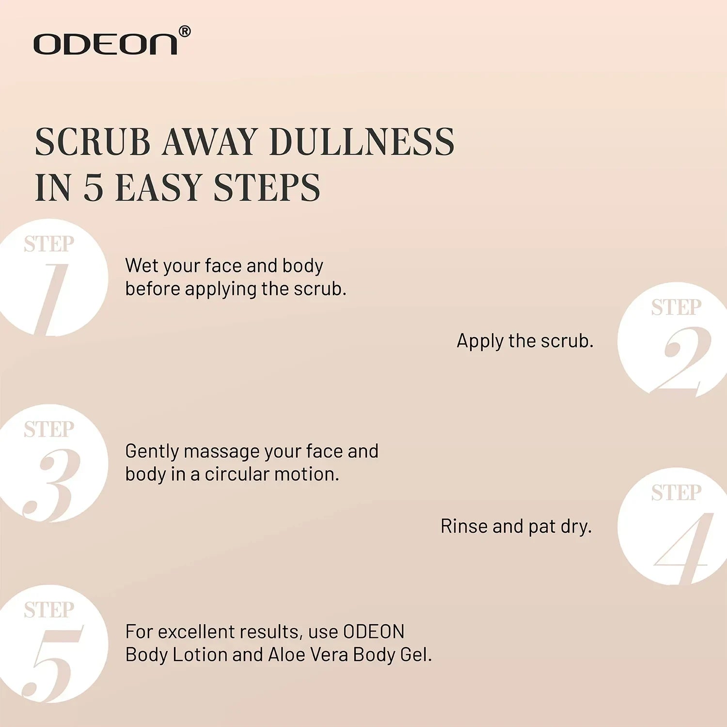 Apricot & Almond Body Scrub for Detan & Smooth Skin - Odeon