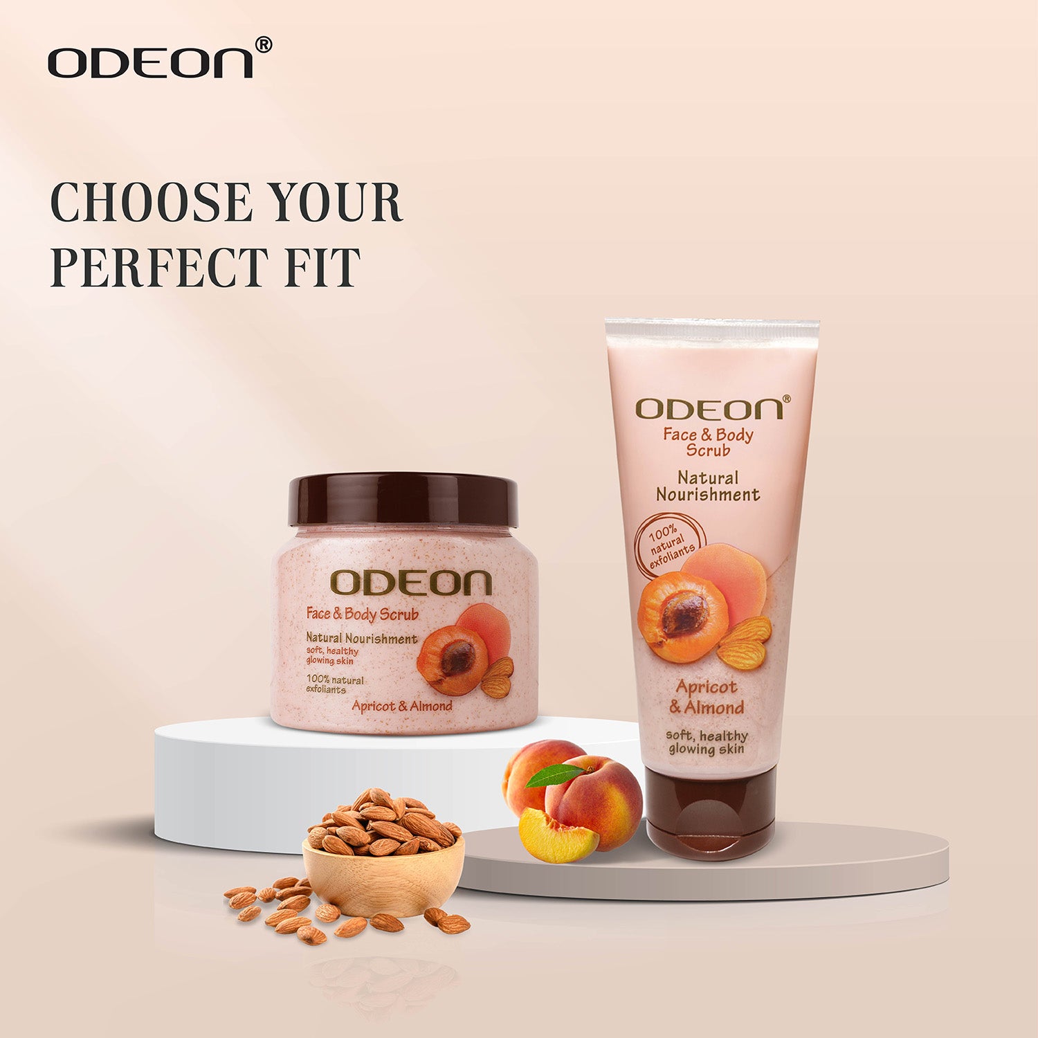 Choose Your Perfect Fit with Apricot & Almond Scrub