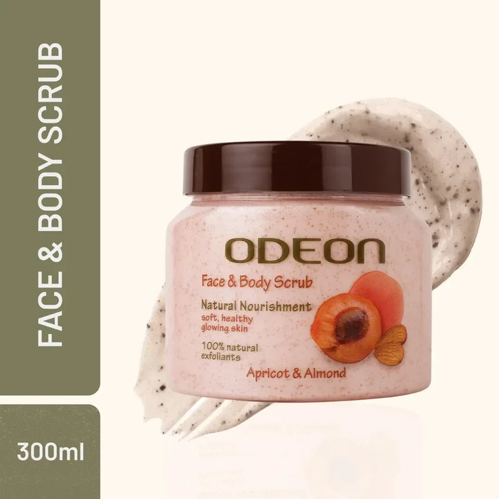 Apricot & Almond Body Scrub for Detan & Smooth Skin - Odeon
