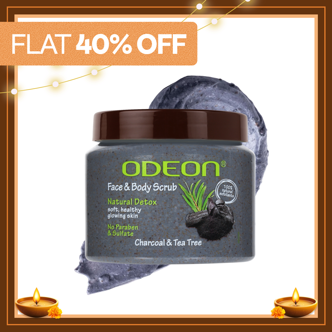 Charcoal & Tea Tree Body Scrub for Acne & Detox | Paraben-Free