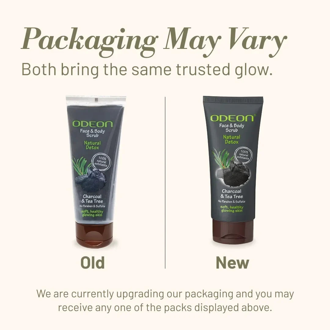 Charcoal & Tea Tree Face Scrub - Odeon