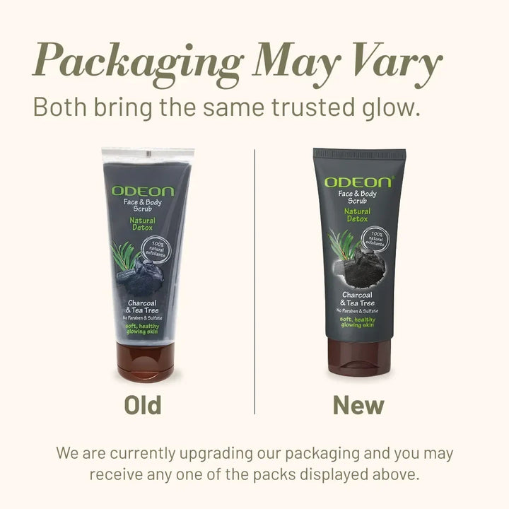 Charcoal & Tea Tree Face Scrub - Odeon