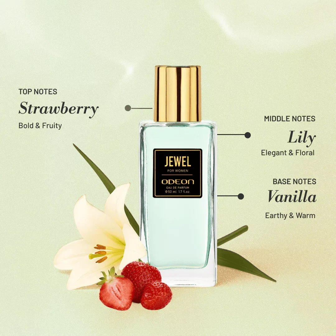 Jewel Eau de Parfum for Women | Long-Lasting Fruity & Floral Fragrance - Odeon