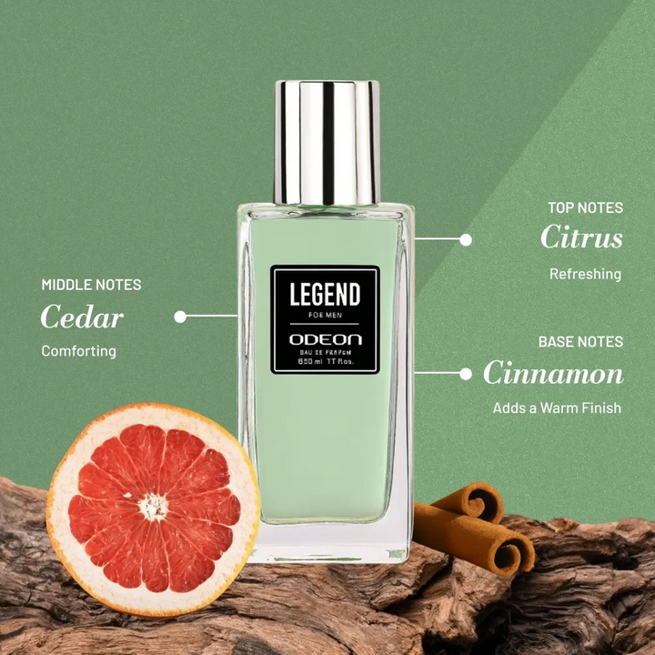 Legend Eau de Parfum for Men | Long-Lasting Citrus & Sandalwood Fragrance - Odeon