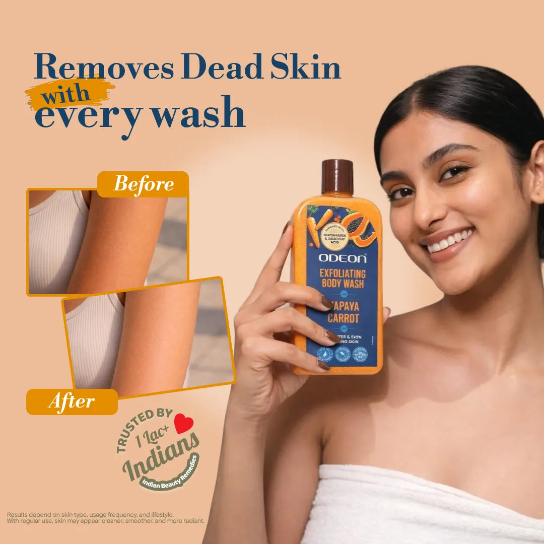 Papaya & Carrot Exfoliating Body Wash | Brightening, Smoothing & Daily Cleanse for Even-Toned Skin