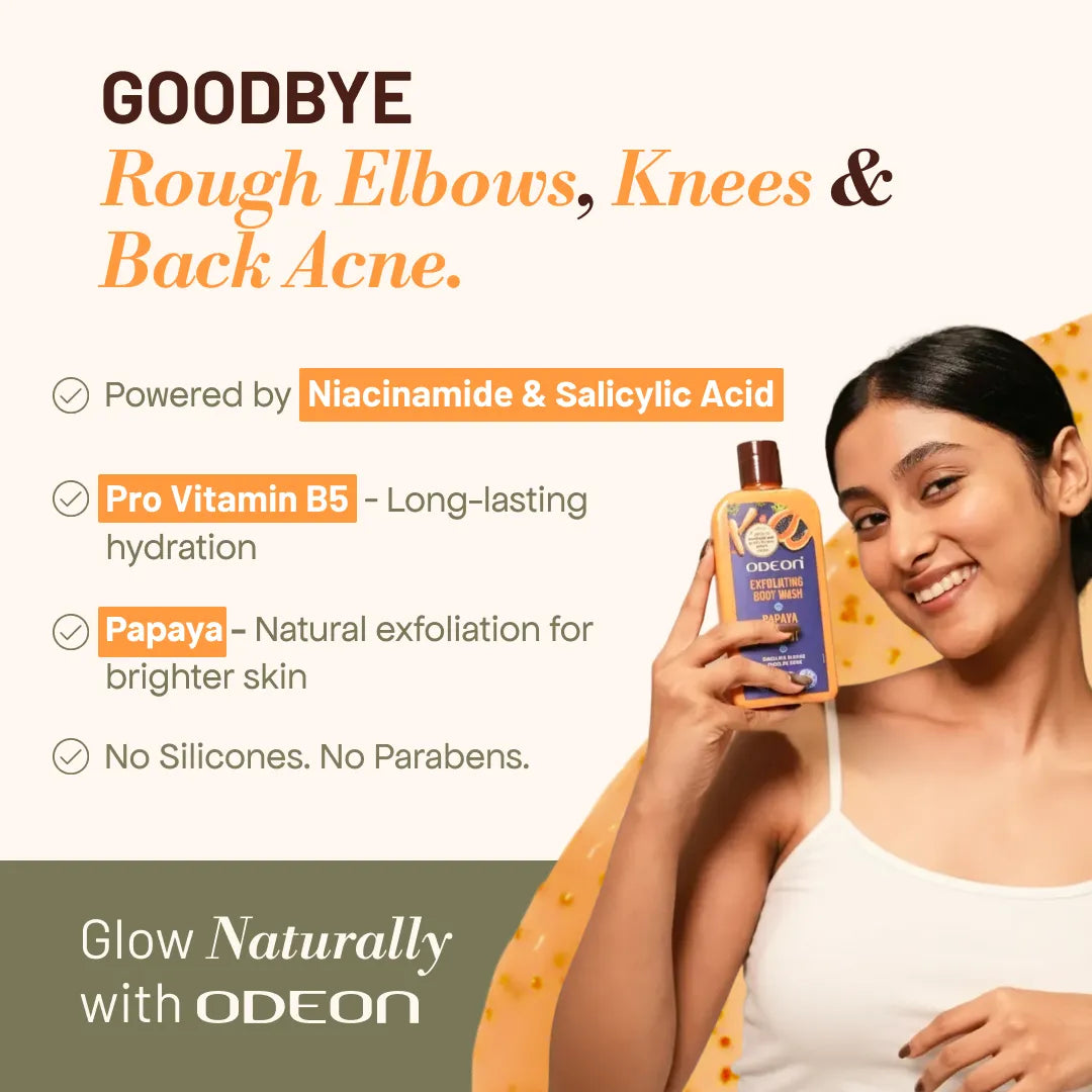 Papaya & Carrot Exfoliating Body Wash | Brightening, Smoothing & Daily Cleanse for Even-Toned Skin