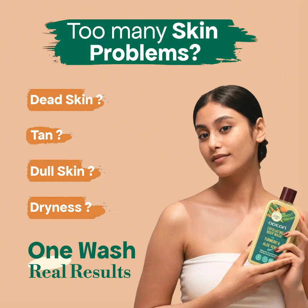 Turmeric & Aloe Vera Exfoliating Body Wash for Naturally Radiant, Hydrated & Bridal-Ready Glow