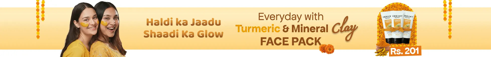 Turmeric & Mineral Clay (Bentonite Clay) Face Pack + Niacinamide (Vitamin B3)