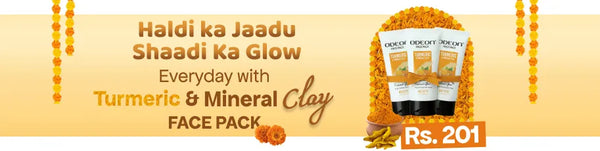 Turmeric & Mineral Clay (Bentonite Clay) Face Pack + Niacinamide (Vitamin B3)