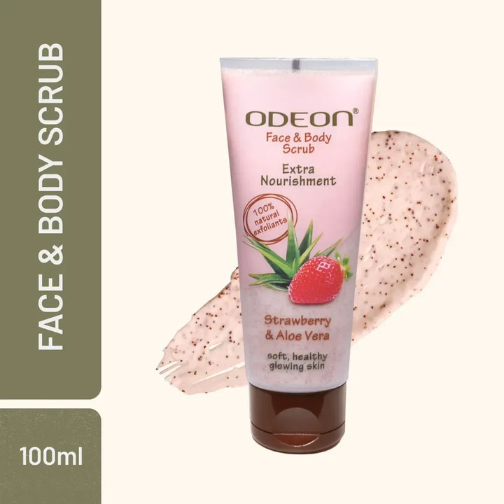Strawberry & Aloe Vera Face Scrub - Odeon