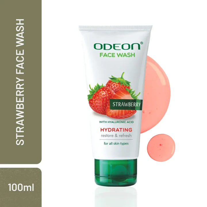 Strawberry Face Wash for Glowing Skin - Odeon