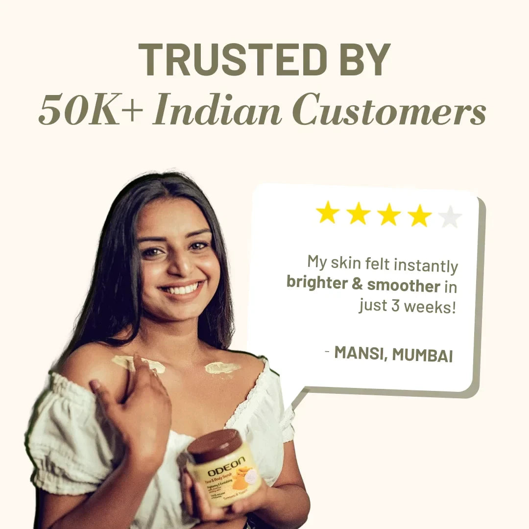 Turmeric & Yogurt Body Scrub | Brightening & De-Tan Exfoliator - Odeon