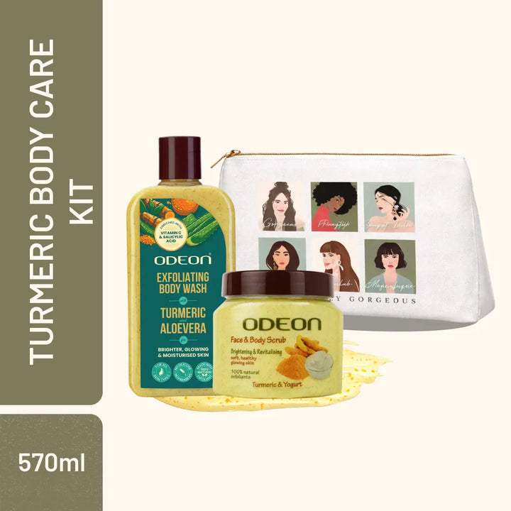 Turmeric Body Care Kit | 2-in-1 Exfoliating Body Wash + Body Scrub