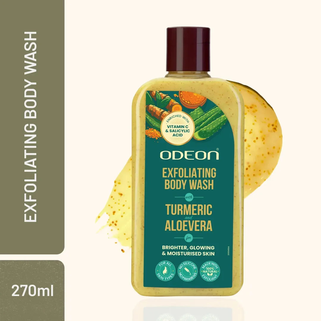 Turmeric & Aloe Vera Exfoliating Body Wash for Naturally Radiant, Hydrated & Bridal-Ready Glow