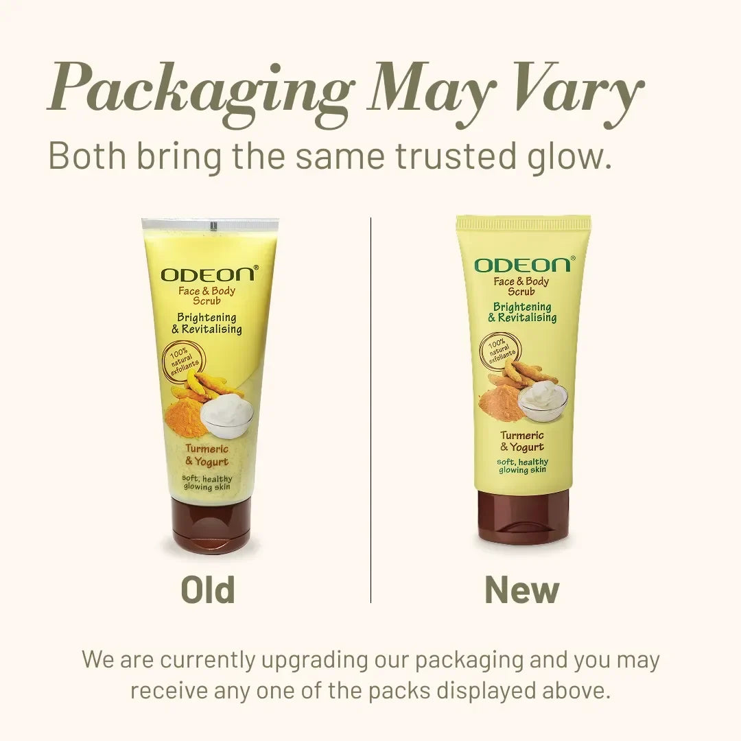 Turmeric & Yogurt Face Scrub for Glow & Spot Reduction - Odeon