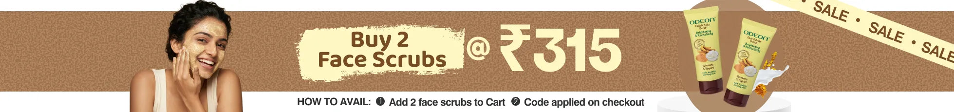 Turmeric & Yogurt Face Scrub for Dark Spots & Brightens Skin Tone