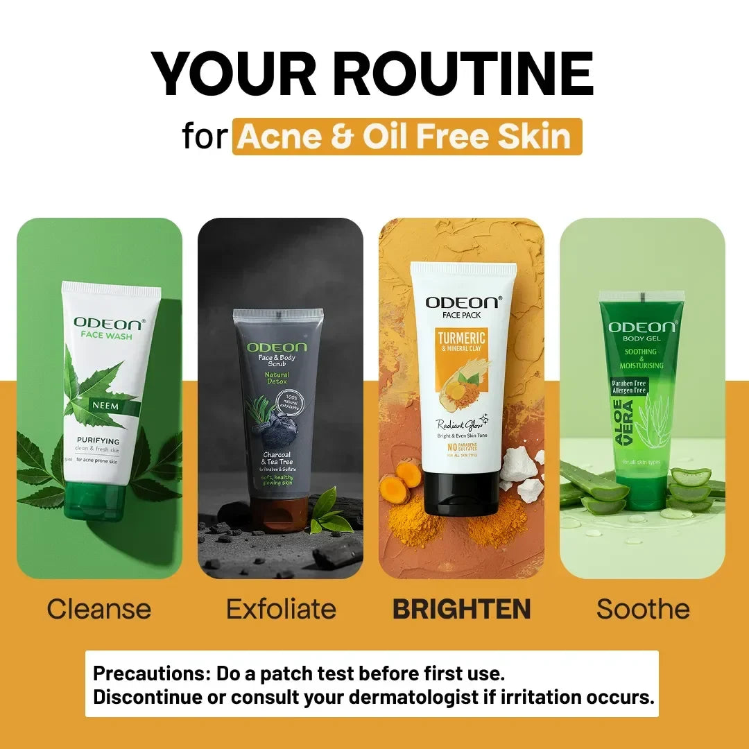 Turmeric & Mineral Clay (Bentonite Clay) Face Pack + Niacinamide (Vitamin B3)