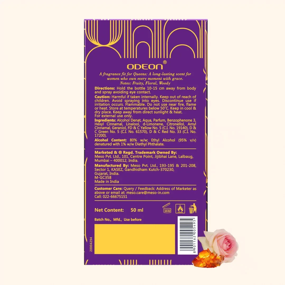 Regal Eau de Parfum for Women | Long-Lasting Fruity & Floral Fragrance - Odeon